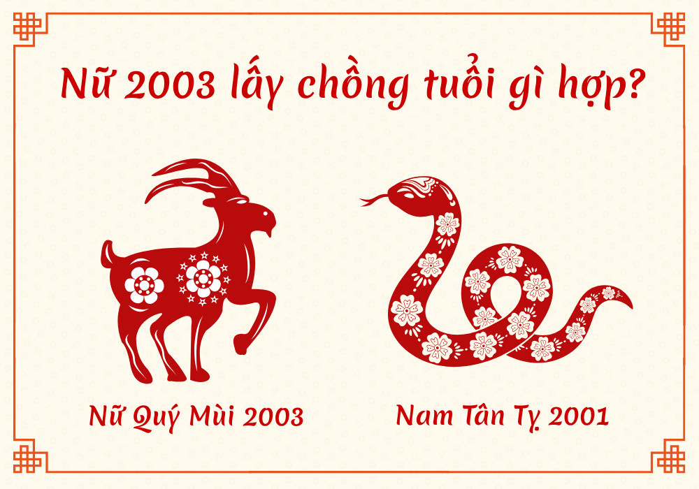 Nữ Quý Mùi 2003 lấy chồng Tân Tỵ 2001