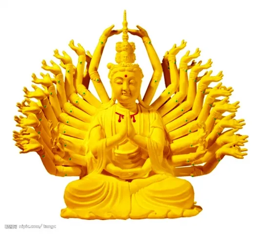 Bồ Tát Thiên Thủ Thiên Nhãn với vô số mắt và tay, biểu thị khả năng quan sát và cứu độ không giới hạn