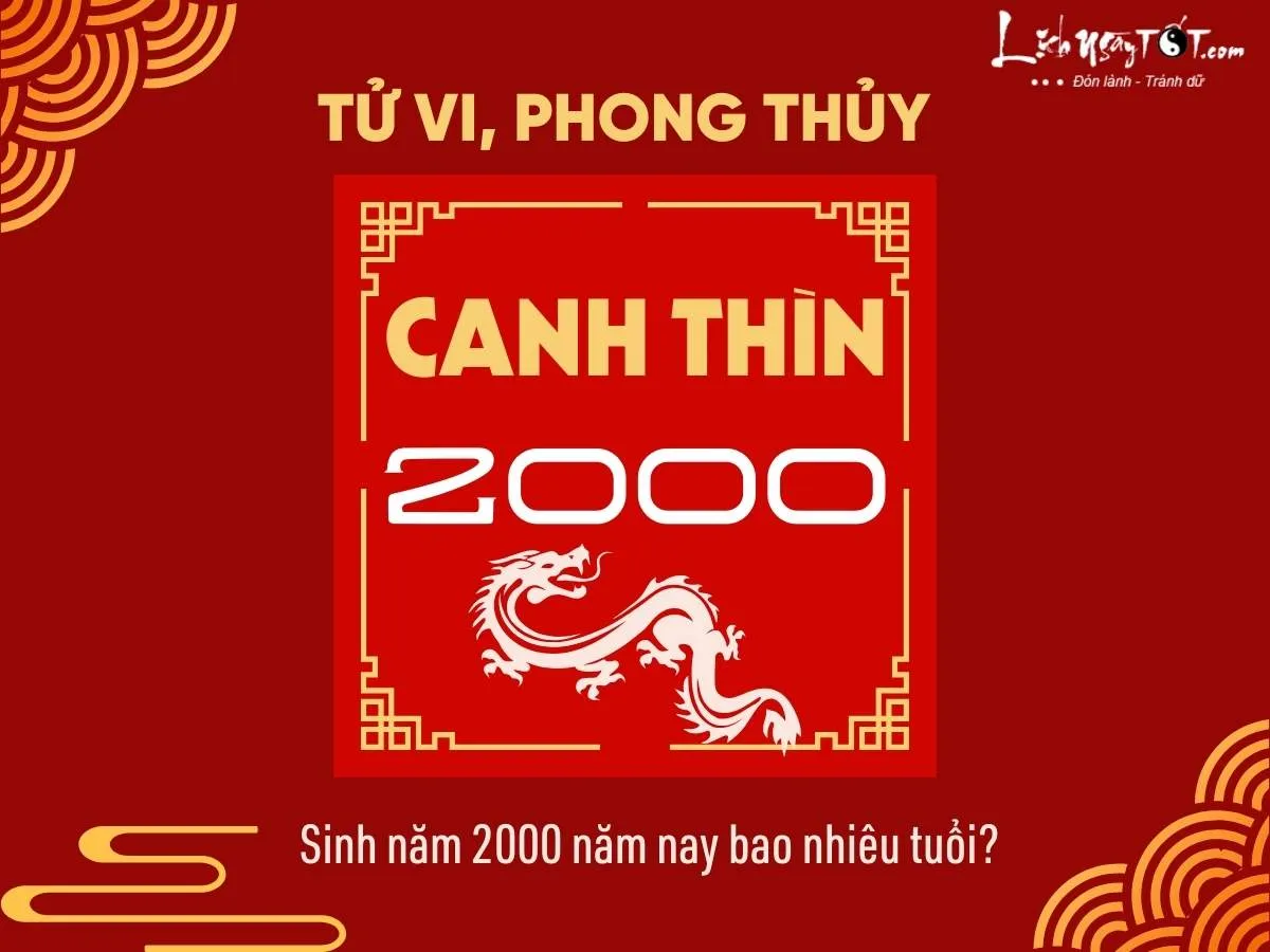 Người sinh năm 2000 Canh Thìn năm 2024 là 24 tuổi dương lịch và 25 tuổi âm lịch