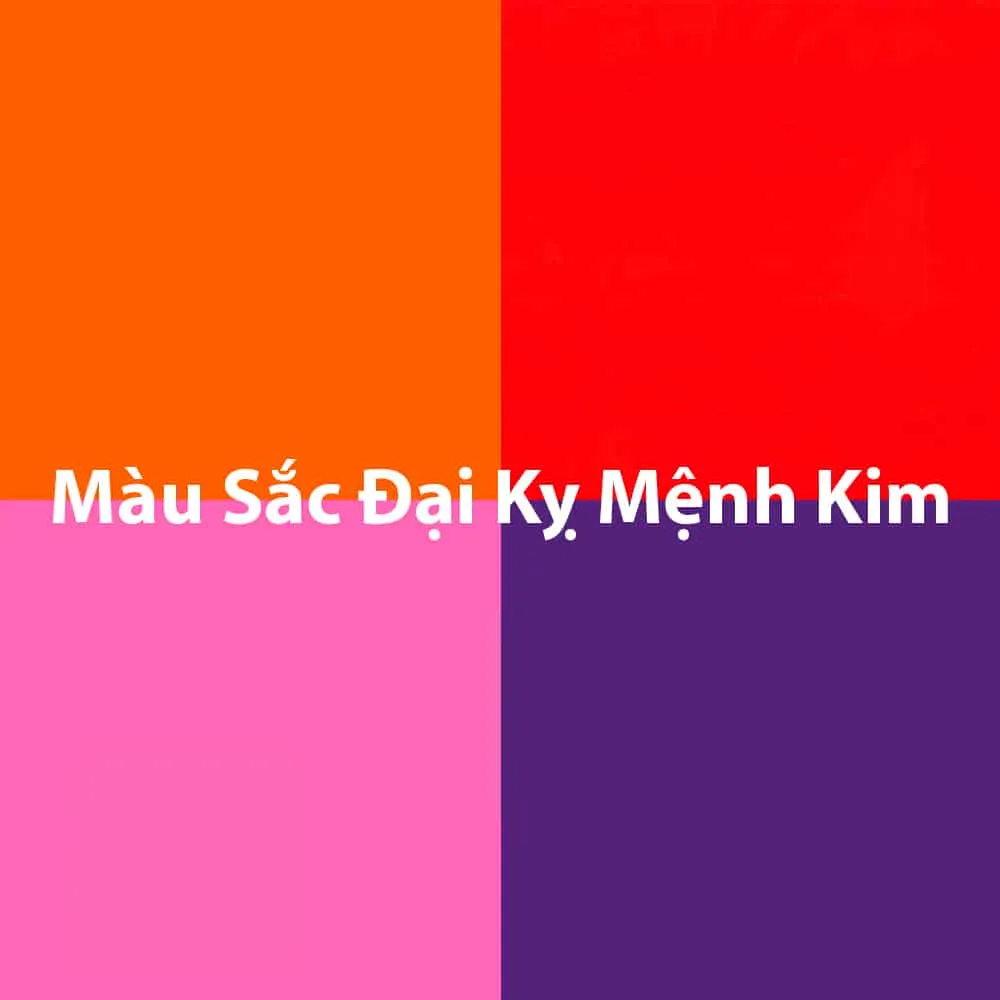 Một mảng màu đỏ rực, tượng trưng cho hành Hỏa khắc Kim
