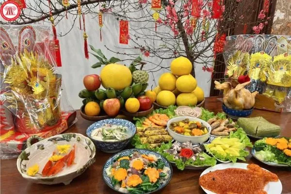 Ông Táo và các lễ vật cúng sửa nhà, thể hiện lòng thành kính của gia chủ