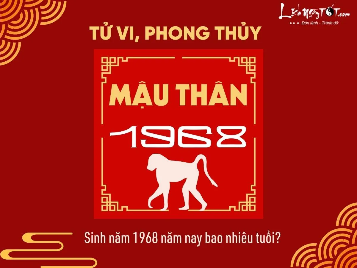 Hình ảnh minh họa tuổi Mậu Thân 1968 và năm 2025