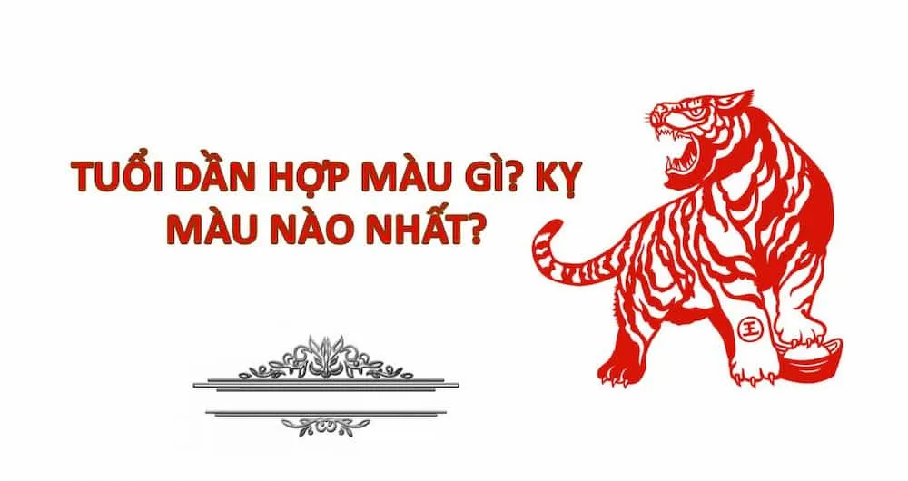 Bảng màu sắc hợp và kỵ với người tuổi Nhâm Dần