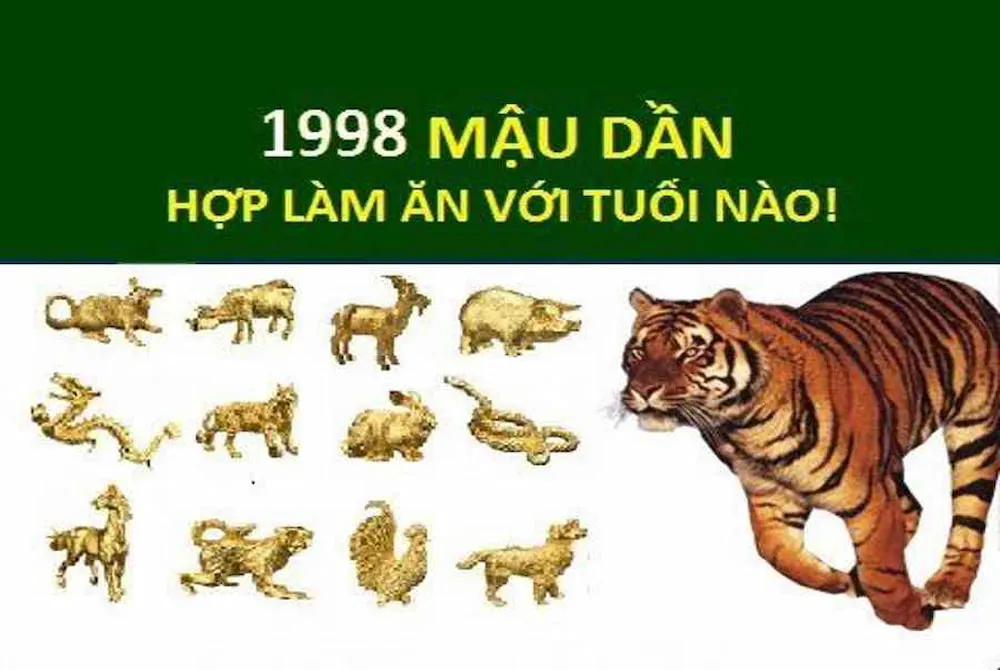 Các tuổi hợp trong làm ăn và hôn nhân với Mậu Dần 1998