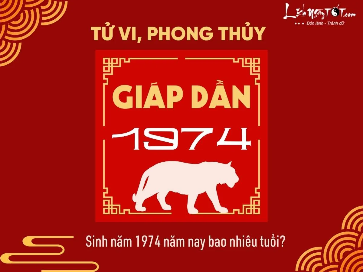 Bảng tổng hợp các yếu tố phong thủy và tử vi của người sinh năm 1974 Giáp Dần