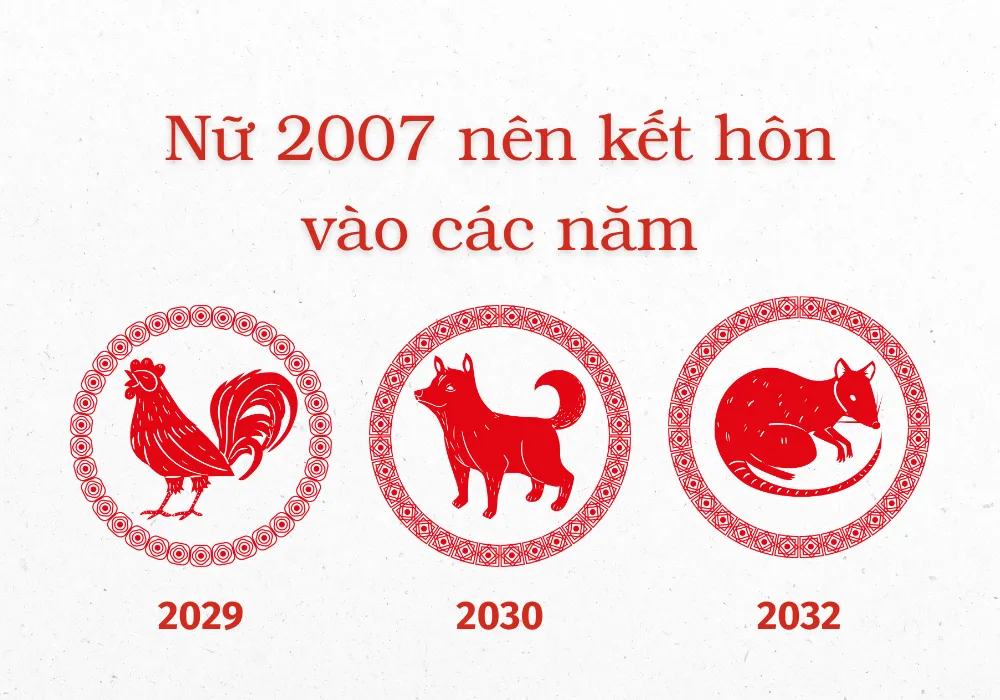 Sinh năm 2007 lấy chồng năm nào tốt